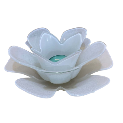 Dusk White Rose Tealight Candle Holder