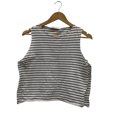 Viktoria & Woods Women's Size 1 Cotton Tank Top Black  / Striped / White 