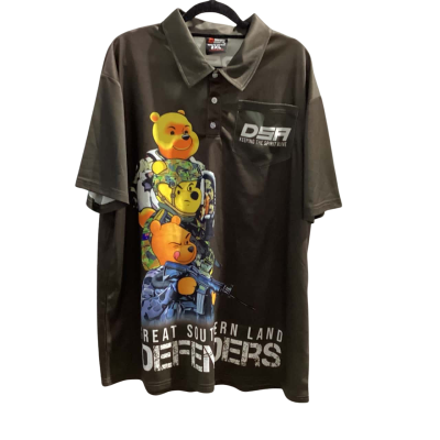  Mens  Size XXL Polo Shirt Black  Great Southern Land Defenders