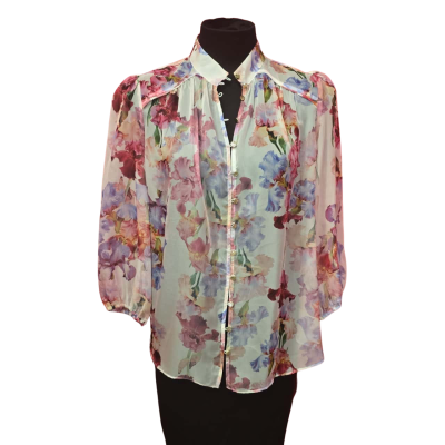Portmans Womens  Size 8 Floral Long Sleeve Top RRP: $99.00