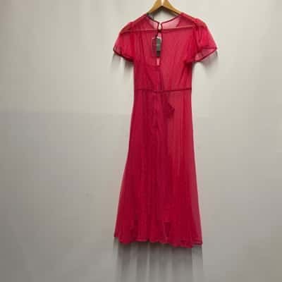 Oasis Womens  Size 8 Short Sleeve Dress  Pink  