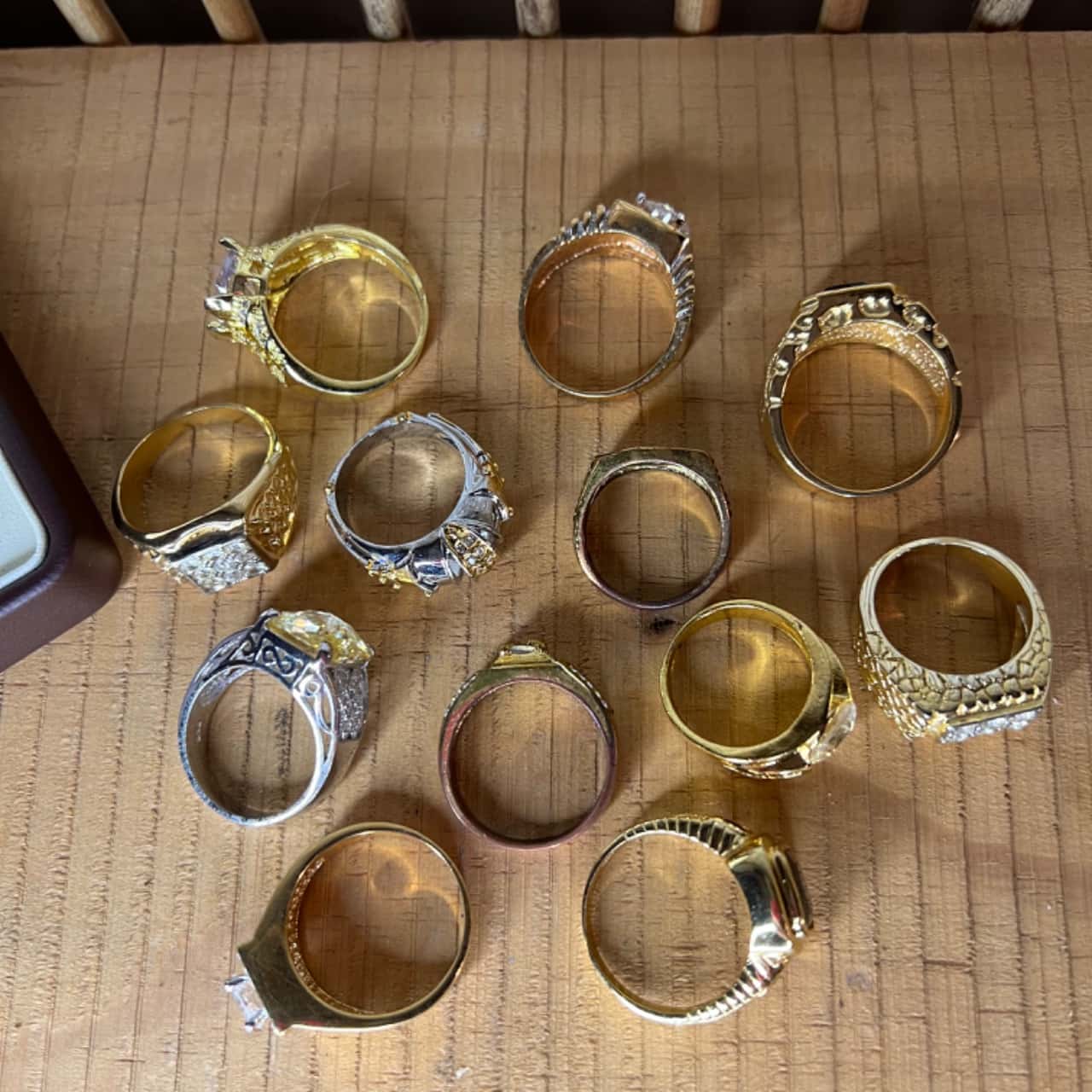 12 gold mens rings(s)