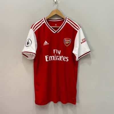 Adidas Arsenal #9 Lacazette Mens  Size XL Jersey Red / White 