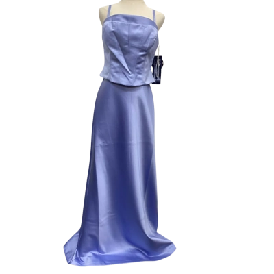 MR K. Sky Blue Two Piece Formal Dress Set