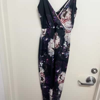 Ally Fashion Women's Size 6 Cocktail Dress - Black / Floral 