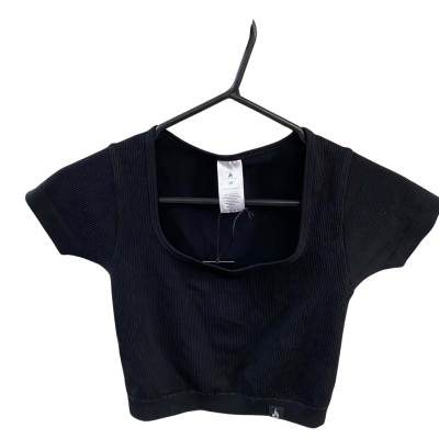Ryderwear Womens black rib seamless T-shirt Size XS 