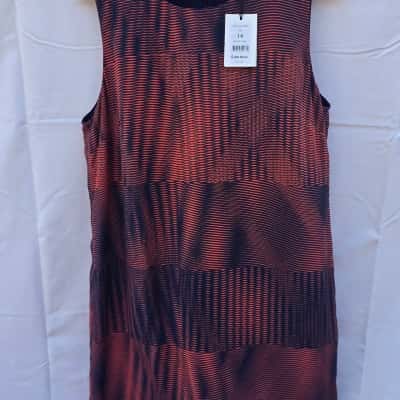 Marcs Womens  Size 14 Casual Dress Navy Blue / Orange 
