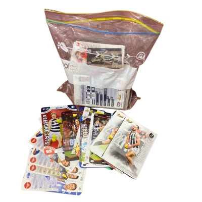AFL mixed football cards in bag