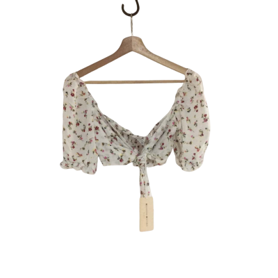 Beginning Boutique Women's Size M Floral Cropped Top Multicoloured 