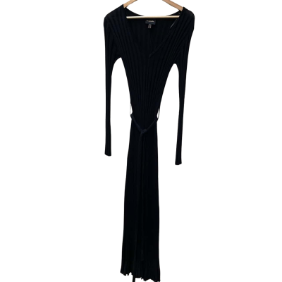 Azzurielle Womens Size S Black Knit Ribbed Maxi Dress