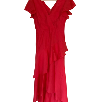 BRAND NEW* Something For Sarah.   Cheerful Midi Dress in Raspberry.  Size 14 