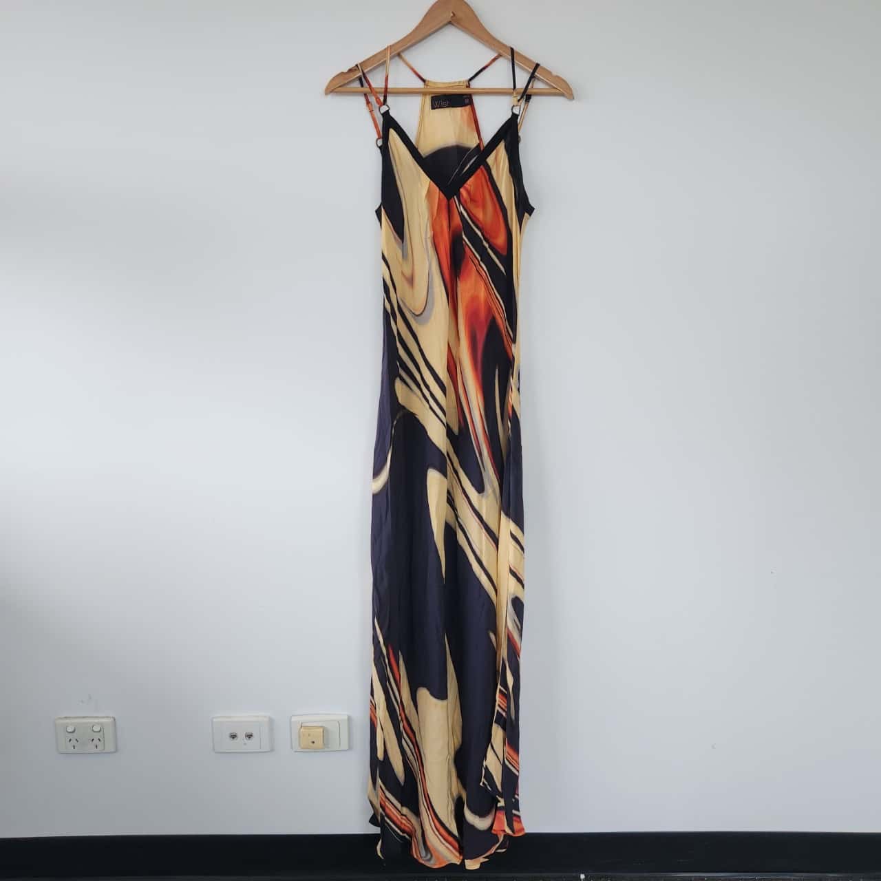 chinese dress ladies Loving Me Sleeveless A-line Maxi Dress Oat Multi Selfie Leslie Australia