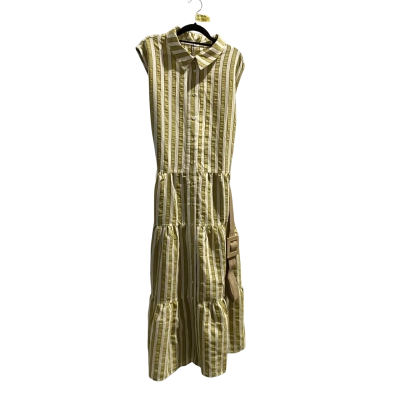 City Chic Womens  Size 20 / L Maxi Dress with Belt Cream /  Olive