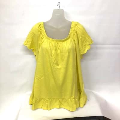 Millers Womens  Size 10 Short Sleeve Top Chartreuse - NEW