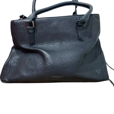 Lovcat Black Leather Tote Bag
