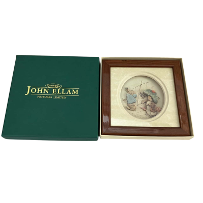 Beatrix Potter Framed 3D Decoupage Picture by John Ellam - Peter and Benjamin rabbit