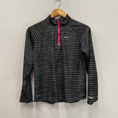 Nike Running Womens  Size XL Jersey Black  / Pattern / White 