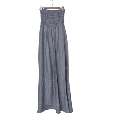 Nude Lucy   Size M Strapless Dress Silver With Side Splits