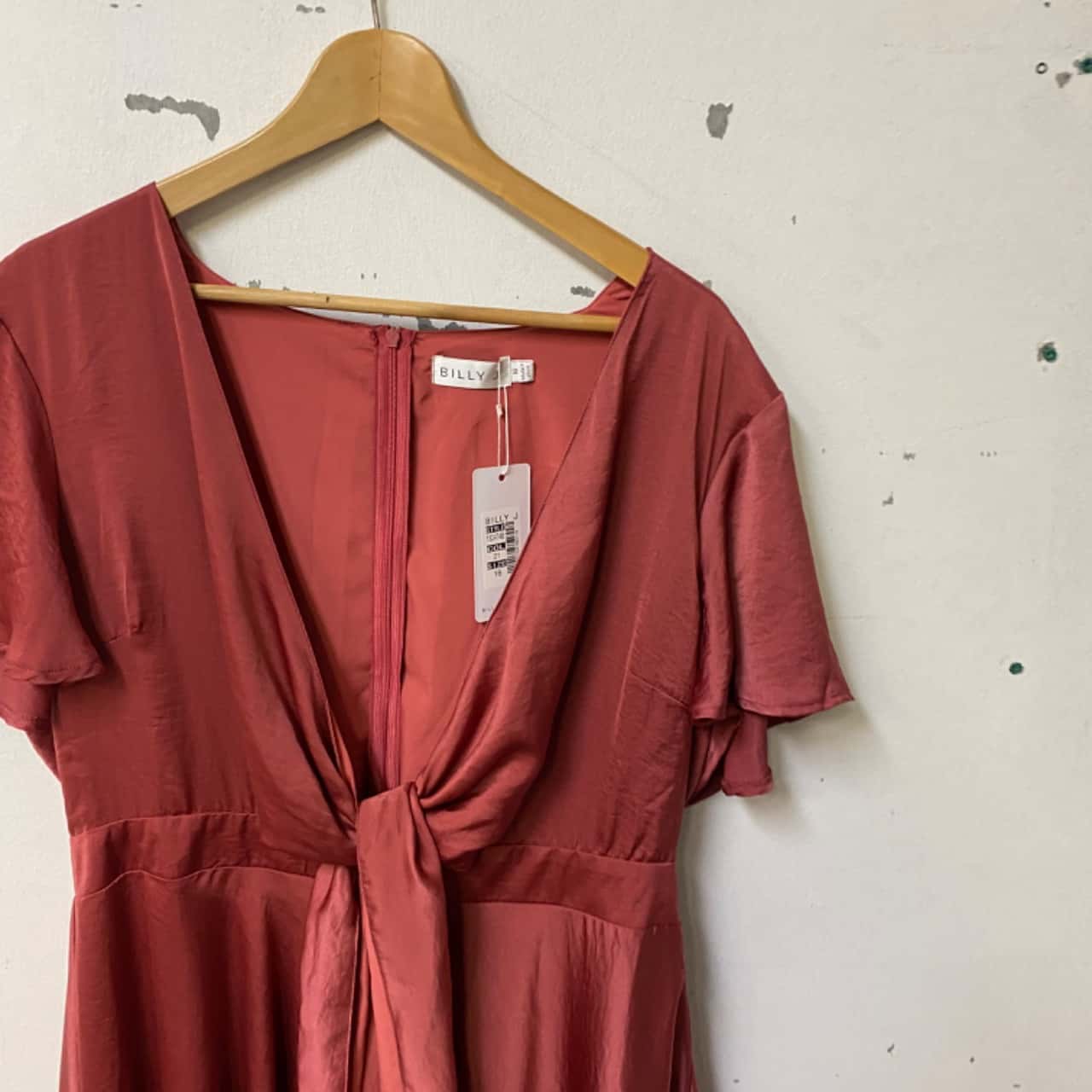 Billy J Womens Size 16 Short Sleeve Maxi Dress Maroon BNWT(s)