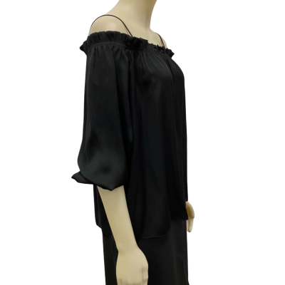 Piper Womens  Size 10 mm Off-the-shoulder Top Black  