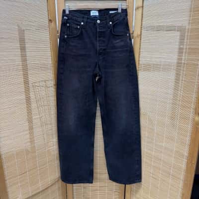 Citizens of Humanity Womens  Size 24 Wide Leg Jeans Black  