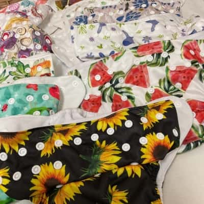 Bulk Little Aussie Monster Reusable Cloth Nappies Swim Baby Toddler Kids 
