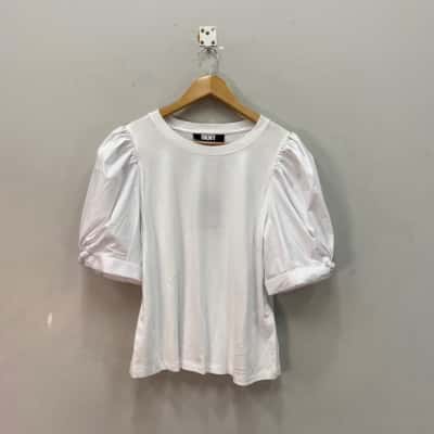 DKNY Womens  Size M T-shirts White 