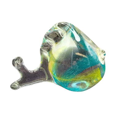 Art Glass Tropical Fish Mini Paperweight 9cm Long x 6cm Tall 118g Weight  (CAB)