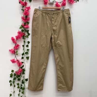 Volcom Mens Road Trip Loose Chinos Size XL Khaki 