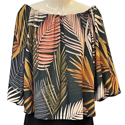 Witchery Womens  Size M 3/4 Sleeve Top Blue / Brown / Green / Orange / Other 