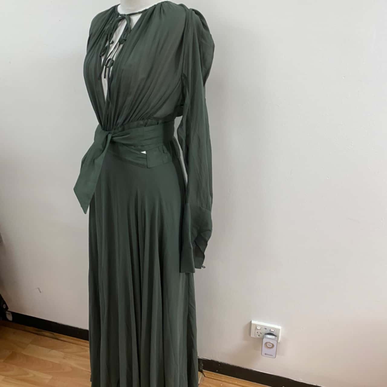 slim fit dress slacks Kelly Green Halter Maxi Dress main image 1