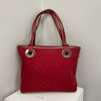 Oroton  Womens Leather Shoulder Bag Red 