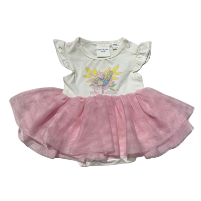 NWOT Super Cute Peter Rabbit Kids  Size 0000 (Newborn) Dress Pink  / White Onesie Tutu   HTH1