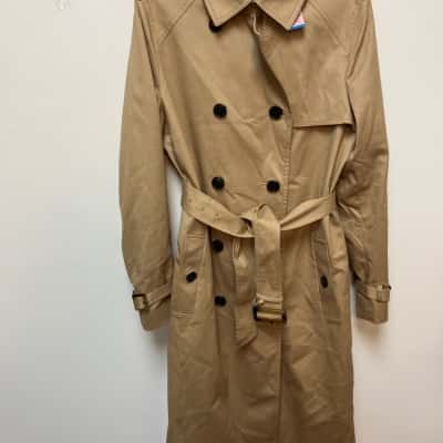 Hobbs Womens  Size 14 Trench Coat Brown 
