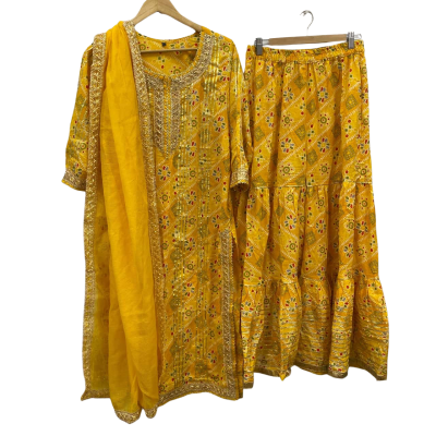 Indian Outfits Women's 3 Pieces SET Size 44 White 