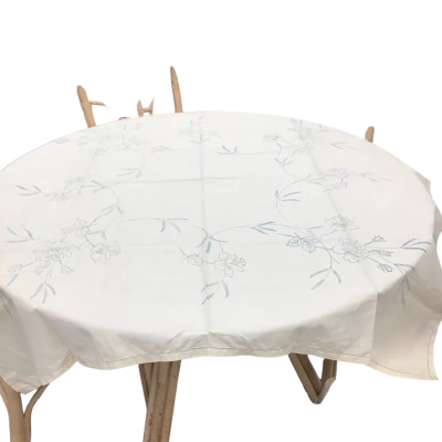 Vintage Printed Transfer Wild Flowers Pattern (Linen). 134x134cm LM