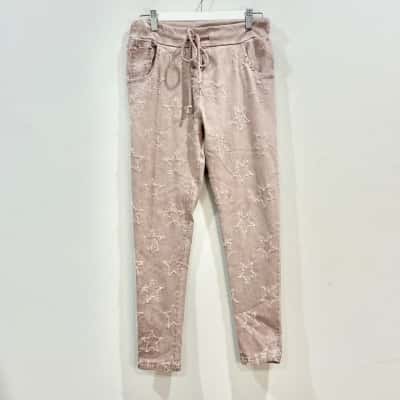 Imagine Cotton Blend Draw String Star Pattern Pants Size S/M