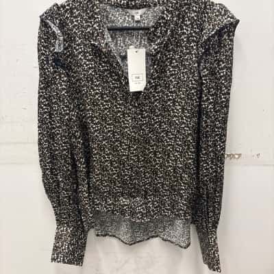 Cue Womens  Size 12 Long Sleeve Top Animal print 