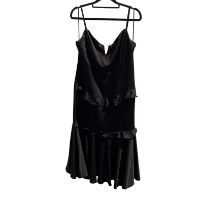  Amica Womens  Size 18 Cocktail Dress / Shoestring Strap Dress Black  