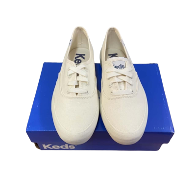 Keds Unisex Size US 6 Canvas White Sneakers 