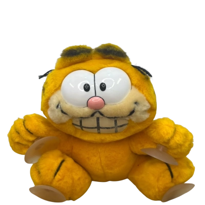 Vintage 1981 Plush Garfield Stuck on You Suction Cups Car Window