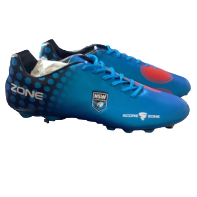 Score Zone Mens  Size 15 Trainers Blue / Red Football Shoes