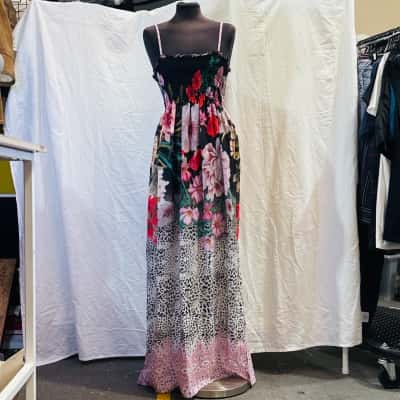 FURSTENBERG Size 12 Shoestring Strap Dress Multicoloured 