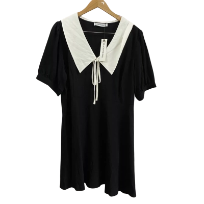 BNWT Black Friday Womens  Size 16 Black  Contrast Collar Dress