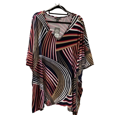 BNWT Autograph Womens Size M Short Sleeve Multicoloured Striped Top RRP $89.99