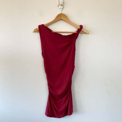 Supré Deep Cherry Soft Brianna Mini Dress  Size S 