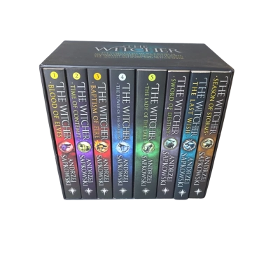 The Witcher 8 Books Boxed Set: The Last Wish, Sword of Destiny, Blood of Elves, Time of Contempt, Baptism of Fire, The Tower of The Swallow, The Lady of the Lake, Season of Storms