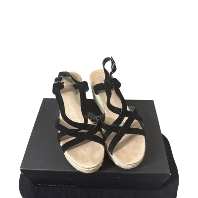 Woman’s Wittner Hudson Black Wedges - Size 39