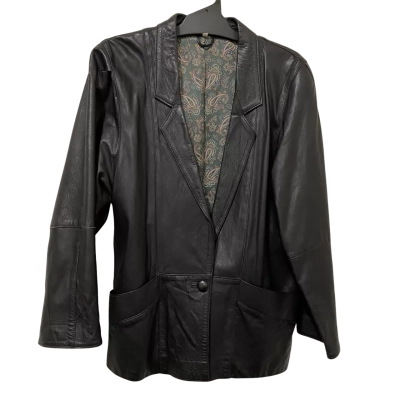 Firenze Mens  Size 44 Leather Jacket Black  