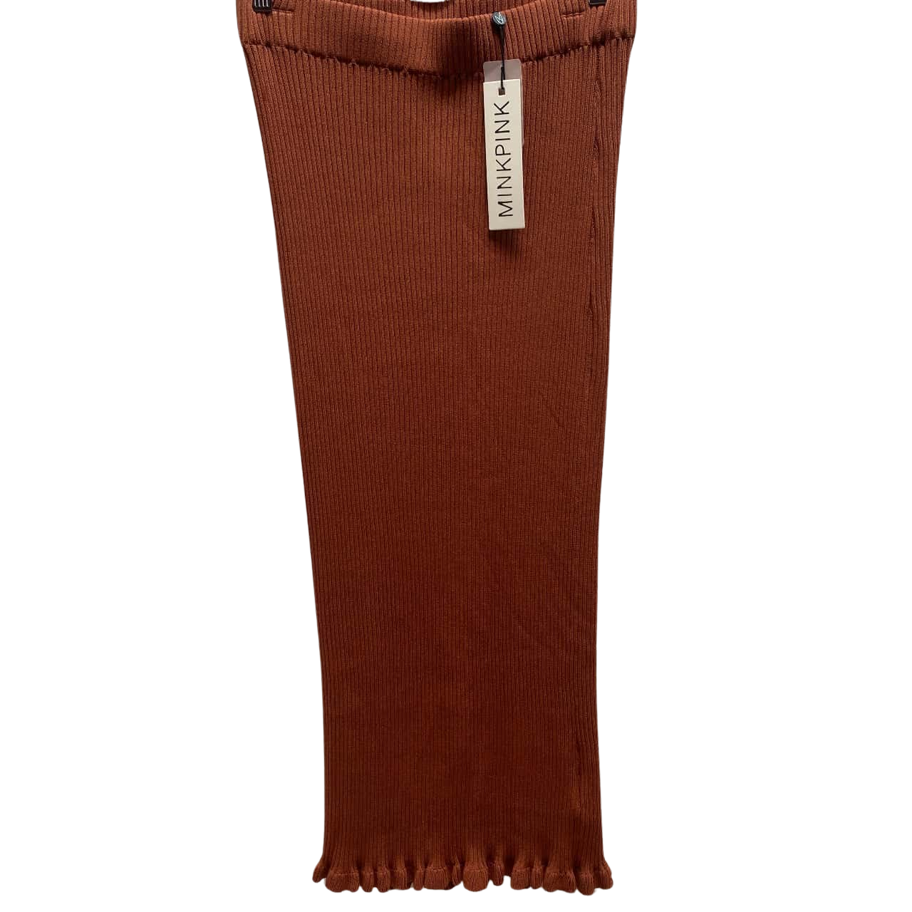 Rust Orange Padmini Shirt With Regal Kinkhab Brocade Mid-Length Skirt